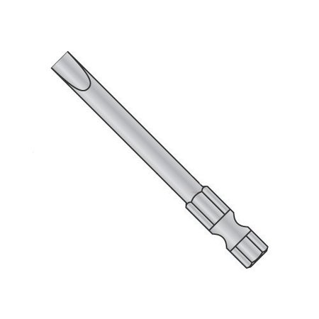 NEWPORT FASTENERS 6-7 X 1 15/16 Slotted Power Bits/Point Size: #6 - #7/Length 1 15/16"/Shank: 1/4" , 60PK 910613